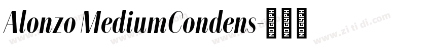 Alonzo MediumCondens字体转换